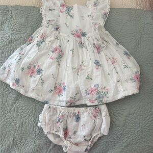 Catherine Malandrino Floral Kids Dress Set - White and Pink